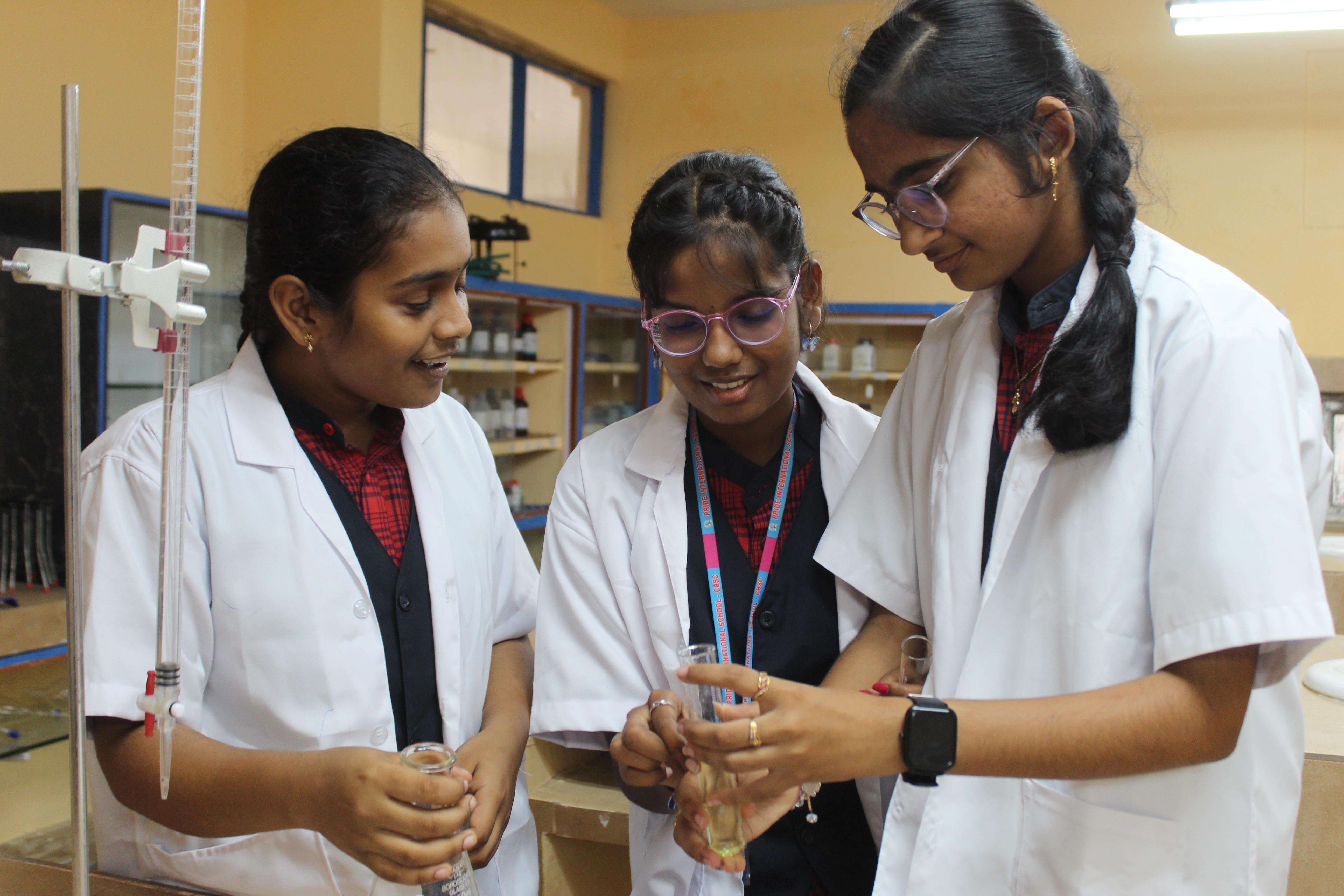 Chemistry laboratory at Pride International School