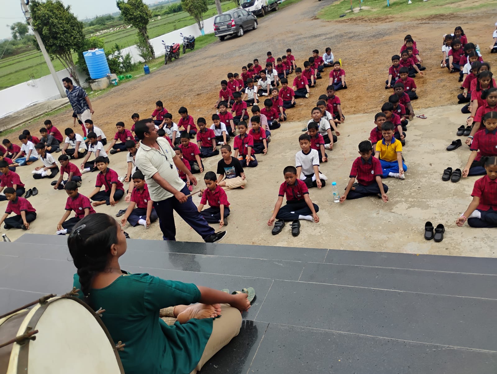 Students participating in co-curricular activities