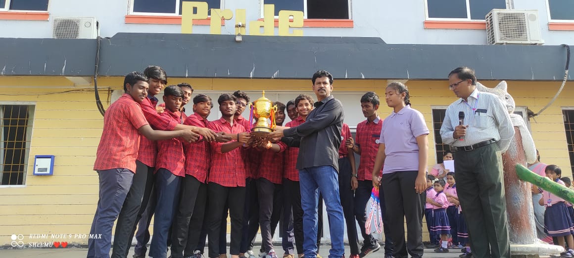 Students participating in school sports activities